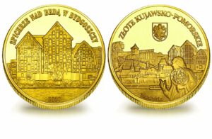 Medal pamiątkowy z Limitowanej Kolekcji Złotej Polski: Spichlerze nad Brdą w Bydgoszczy SPL_012