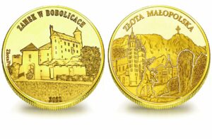 Medal pamiątkowy z Limitowanej Kolekcji Złotej Polski: Zamek w Bobolicach SPL_029
