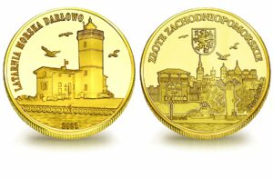 Medal pamiątkowy z Limitowanej Kolekcji Złotej Polski: Latarnia Morska Darłowo SPL_031