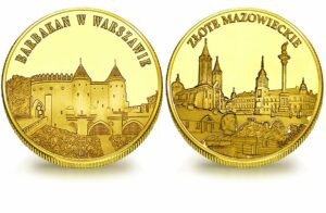 Medal pamiątkowy z Limitowanej Kolekcji Złotej Polski: Barbakan w Warszawie SPL_037