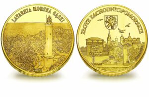 Medal pamiątkowy z Limitowanej Kolekcji Złotej Polski: Latarnia Morska Gąski SPL_038